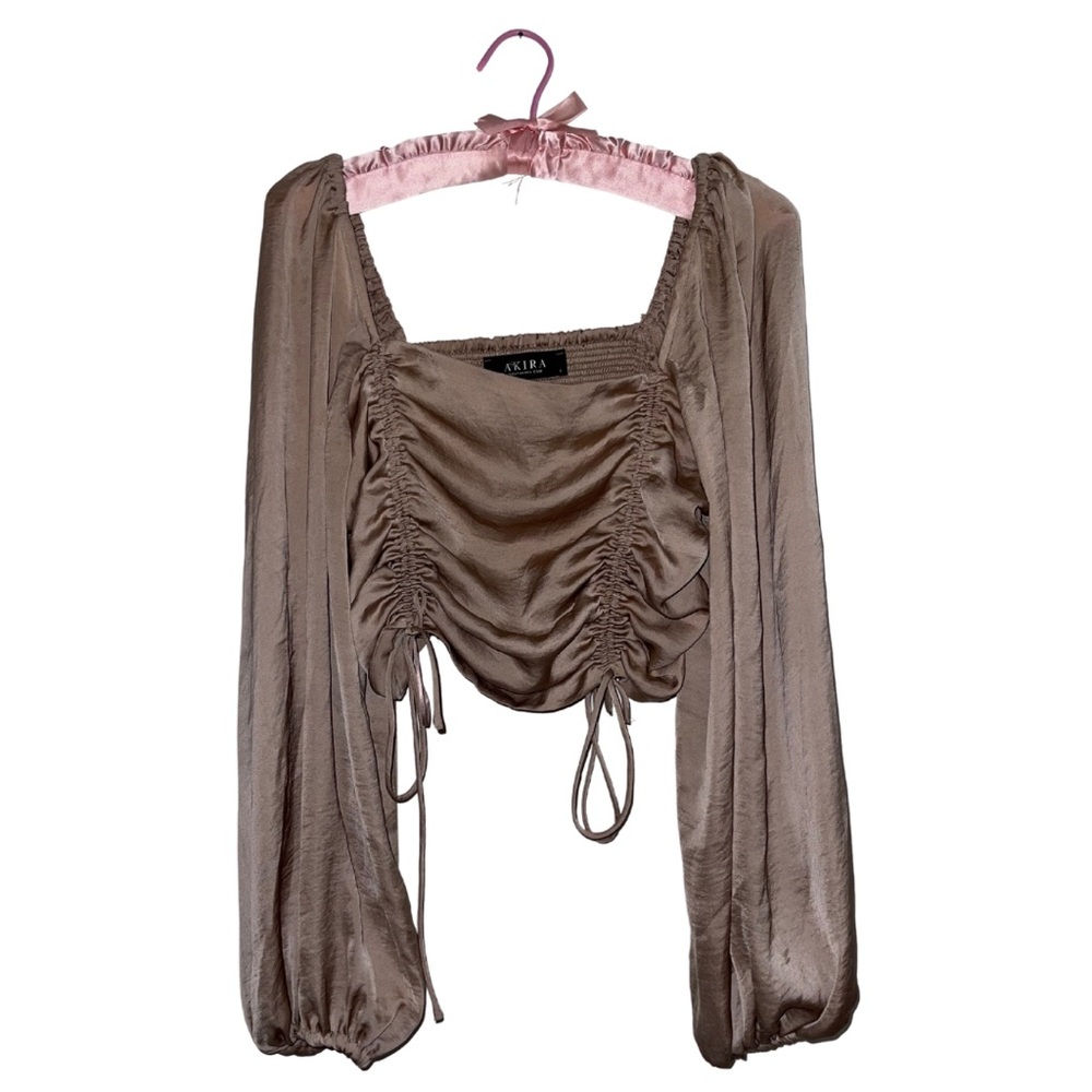 Beige Silky Renaissance Top